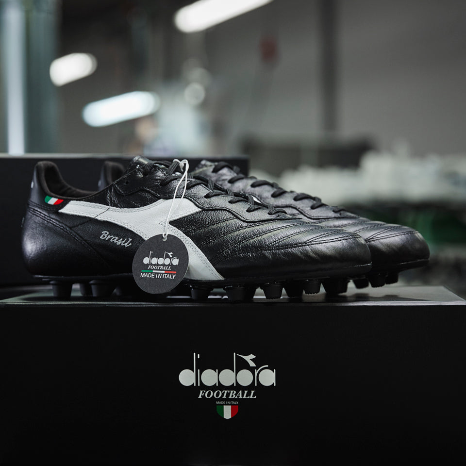 DIADORA ブラジルITALY OG MDPU Diadora Brasil Italy OG MDPU - Mens Boots - Firm Ground - Black/White