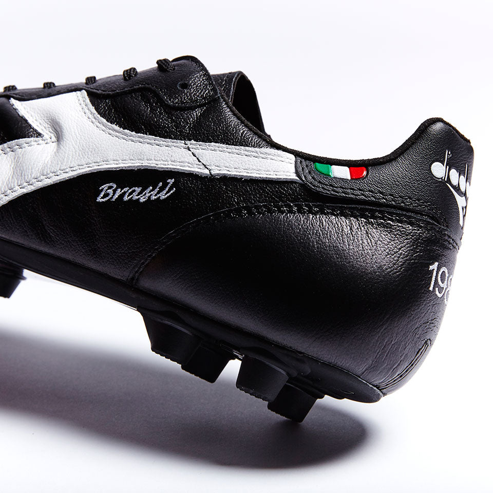 Diadora Brasil Italy OG MDPU - Mens Boots - Firm Ground - Black/White