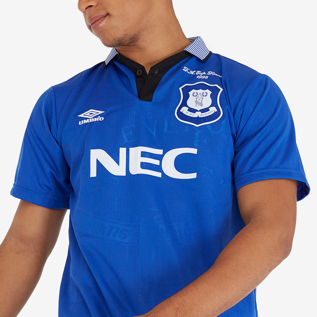 Score Draw Retro Everton 1995 FA Cup Final Umbro Shirt - Mens