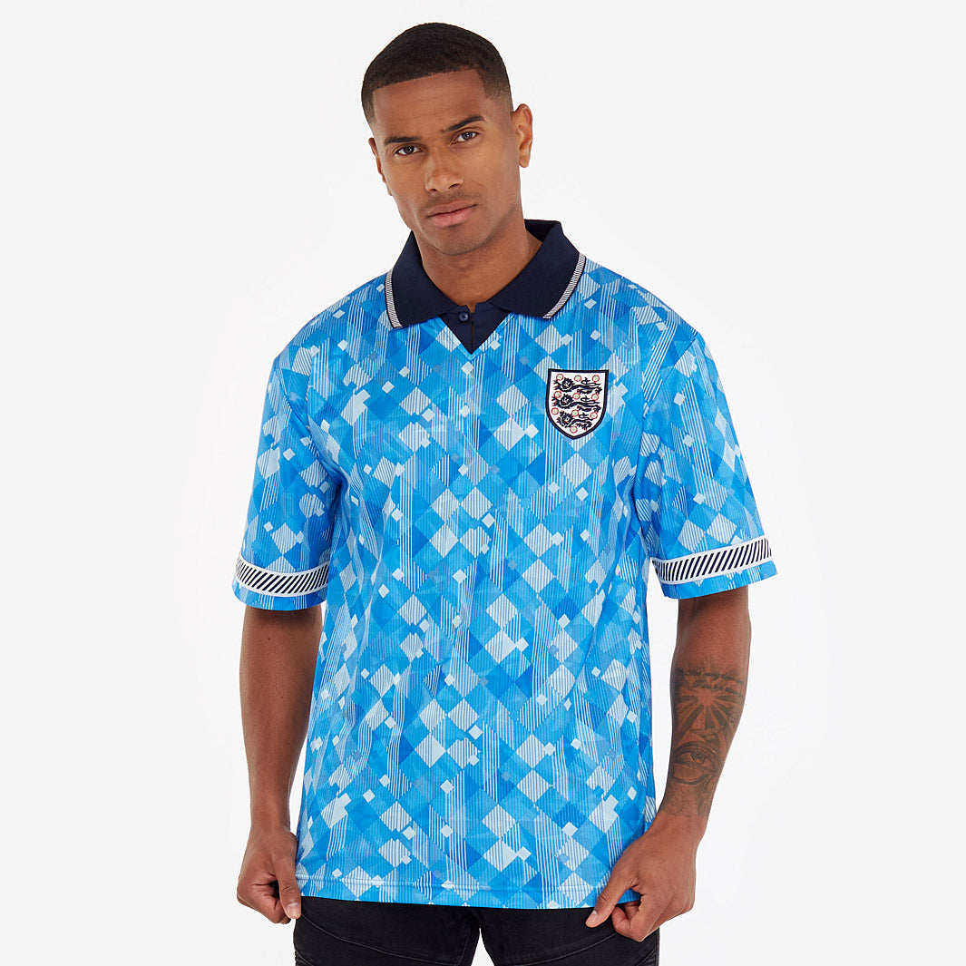 Score Draw England 1990 Third Shirt - Mens Replica - Shirts - Blue