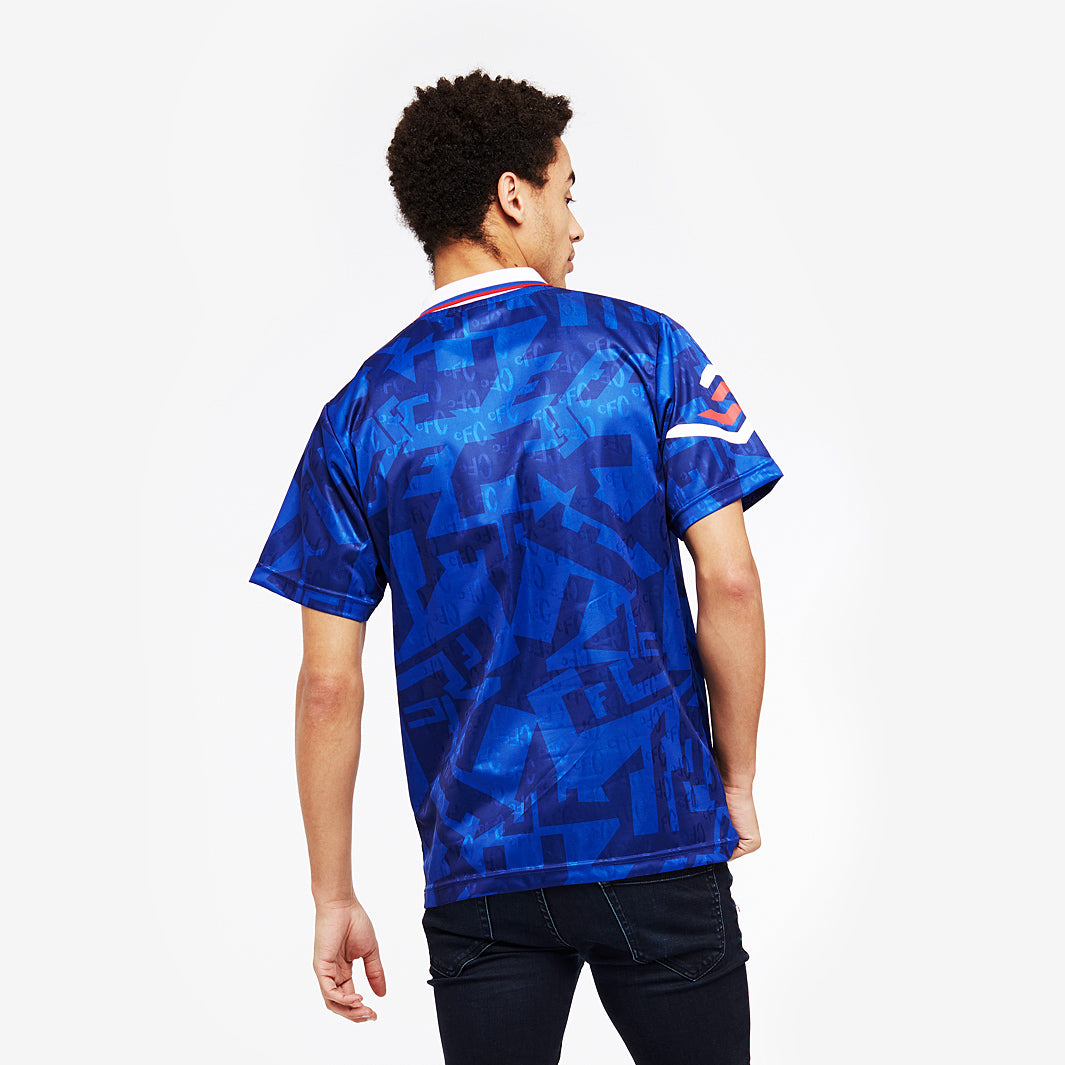 Score Draw Retro Chelsea 1992 Home Shirt - Blue - Mens Replica