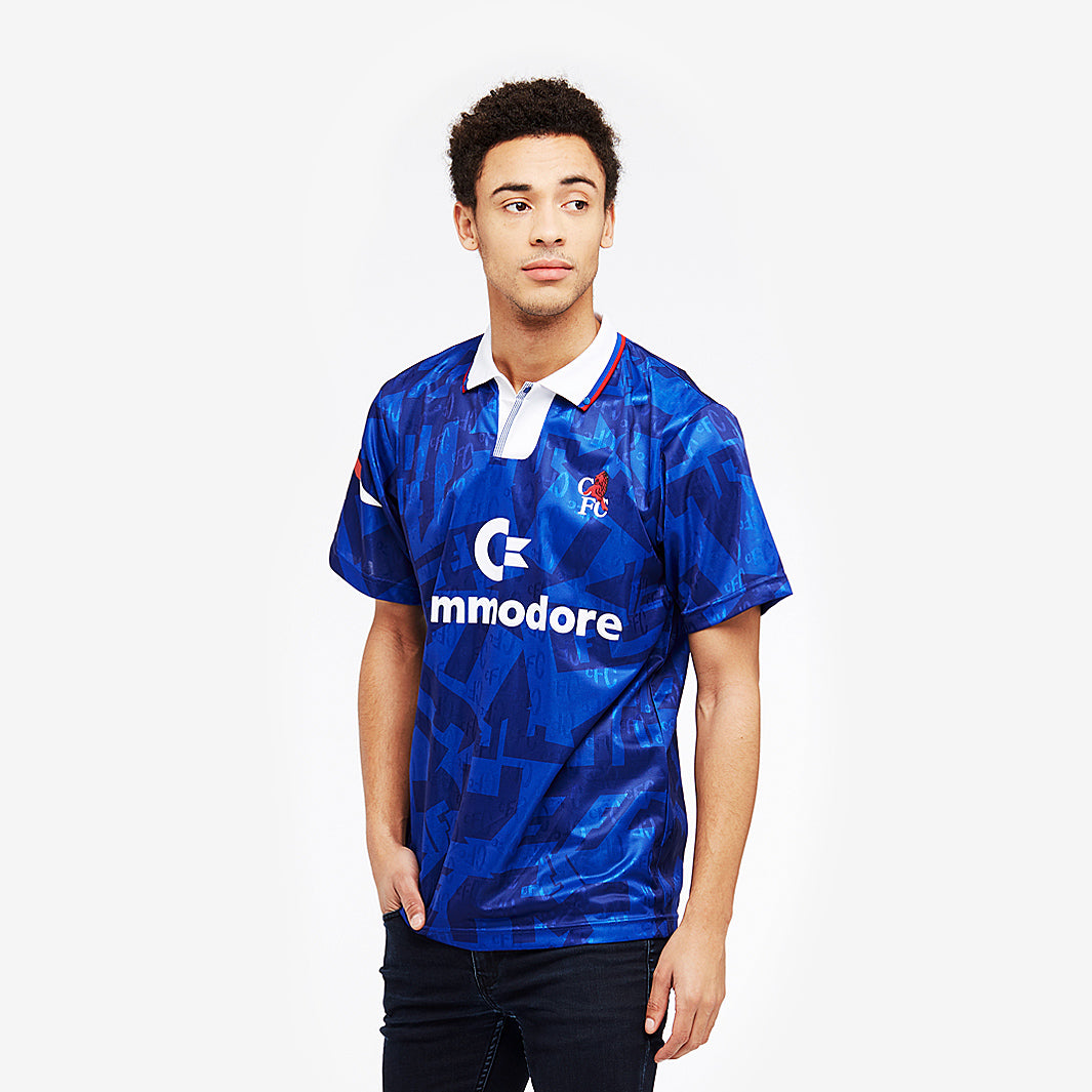 Score Draw Retro Chelsea 1992 Home Shirt - Blue - Mens Replica