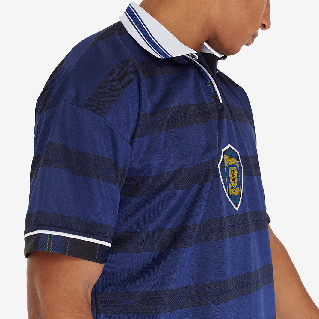 Score Draw Retro Scotland 1998 World Cup Finals Shirt - Navy/White
