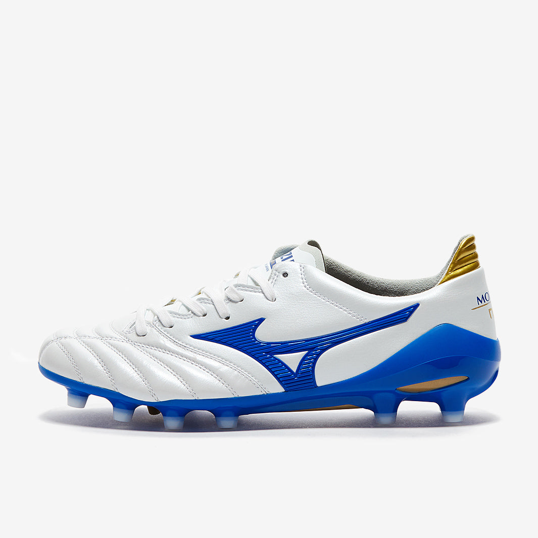 Mizuno Morelia Neo II Made in Japan FG - White/Wave Cup Blue/Cyber