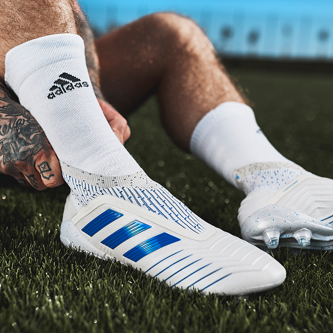 adidas Predator 19+ FG - White/Bold Blue - Firm Ground - Mens Boots