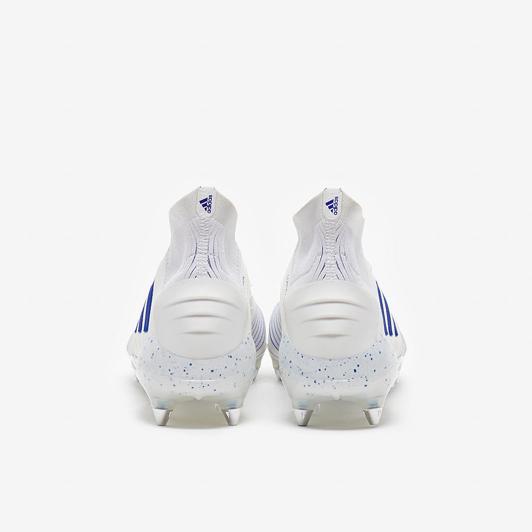 adidas Predator 19.1 SG - White/Bold Blue - Soft Ground - Mens Boots