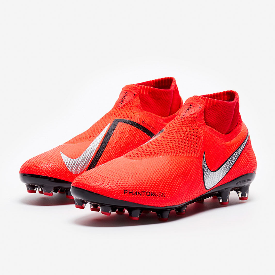 Nike Phantom VSN Elite DF AG-PRO - Bright Crimson/Metallic Silver