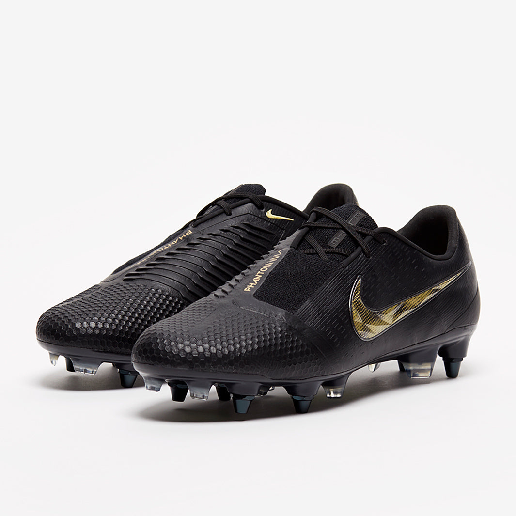 Nike Phantom VNM Elite SG-PRO AC - Black/Metallic Gold - Soft