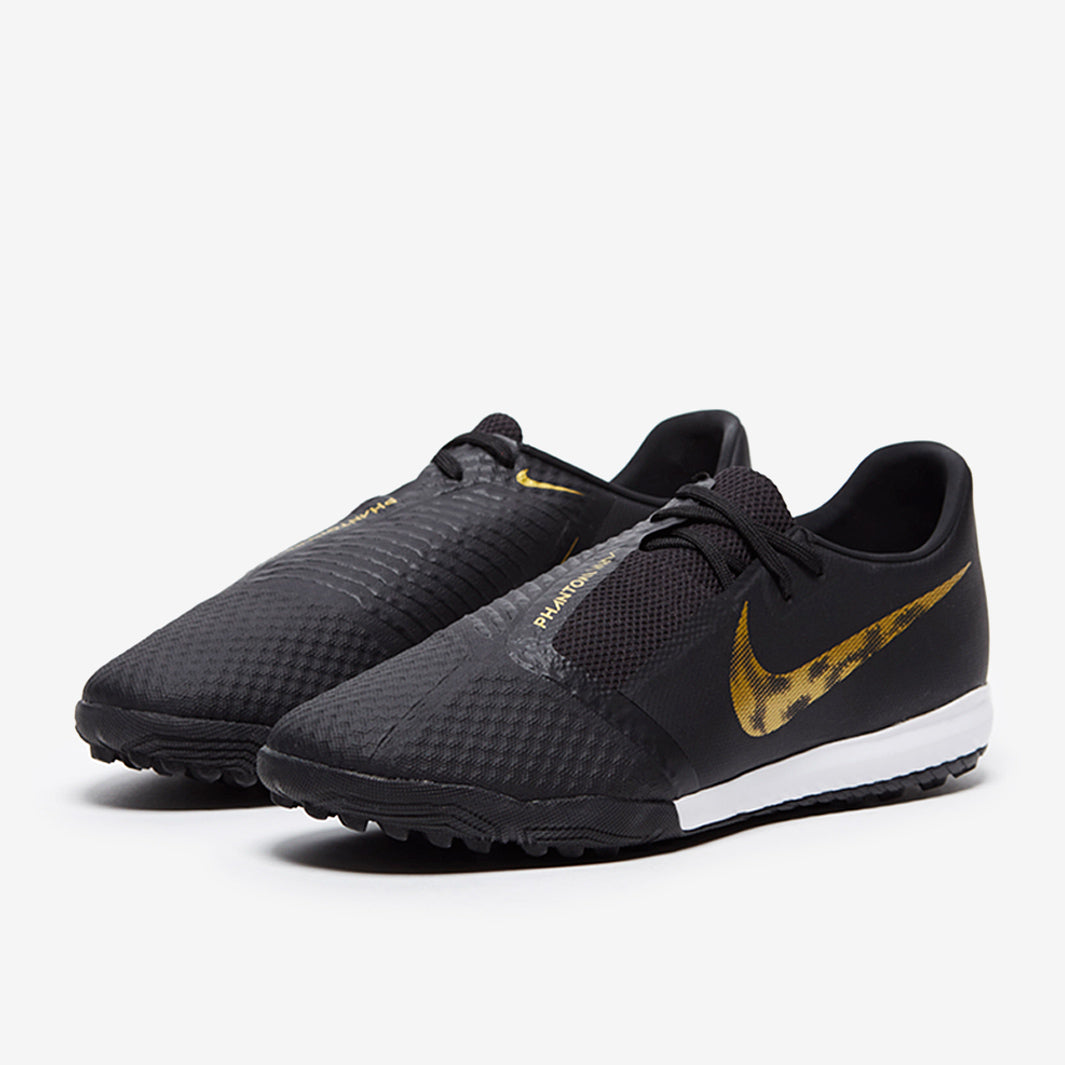 Nike Phantom VNM Academy TF - Black/Metallic Gold - Turf Trainer