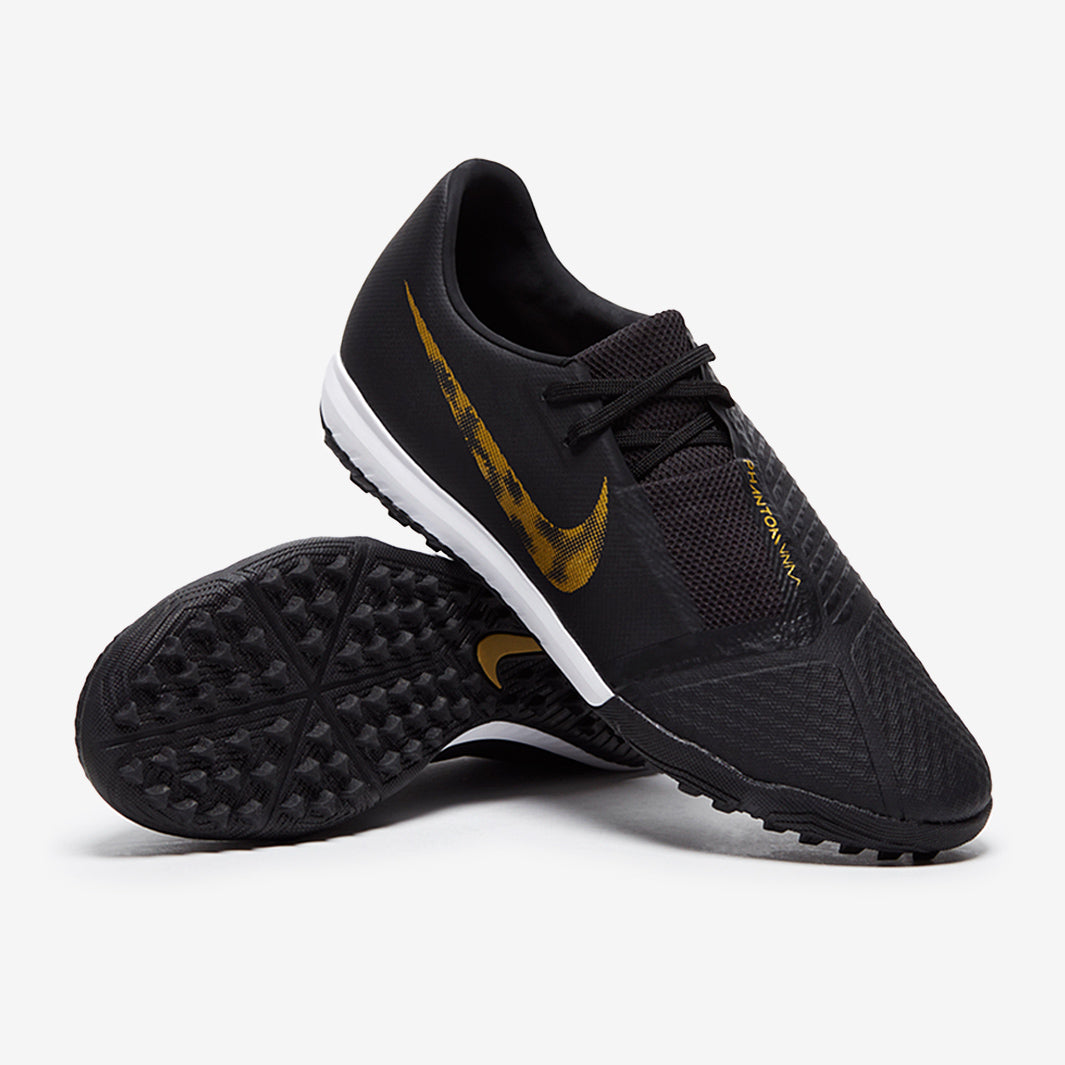 Nike Phantom VNM Academy TF - Black/Metallic Gold - Turf Trainer