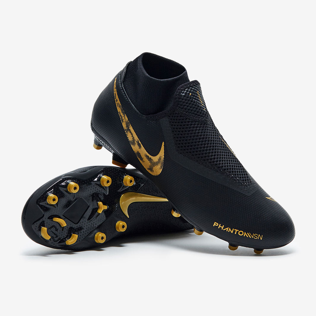 Nike Phantom VSN Academy DF FG/MG - Black/Metallic Gold - Firm