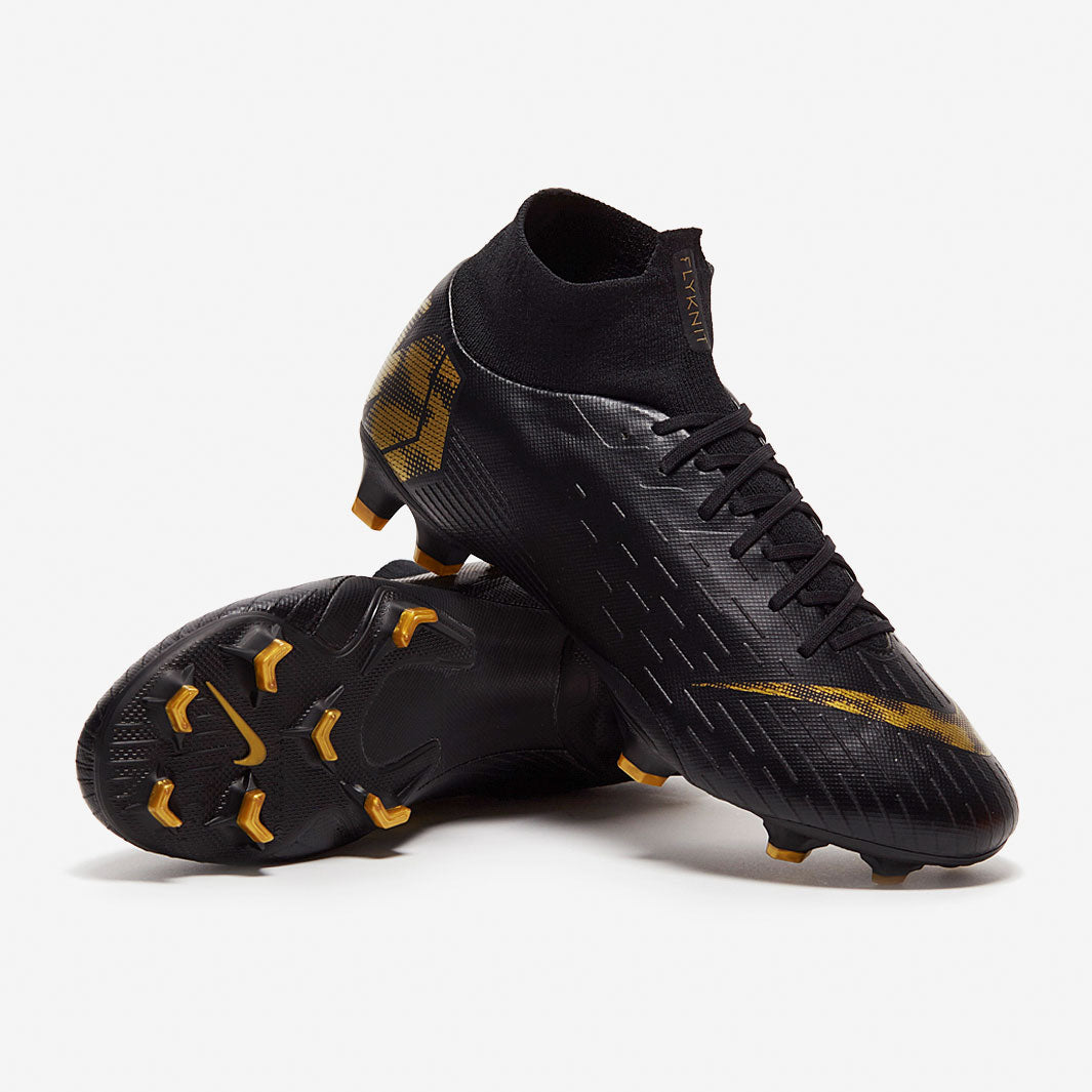 Nike Mercurial Superfly VI Pro FG - Black/Metallic Gold - Firm