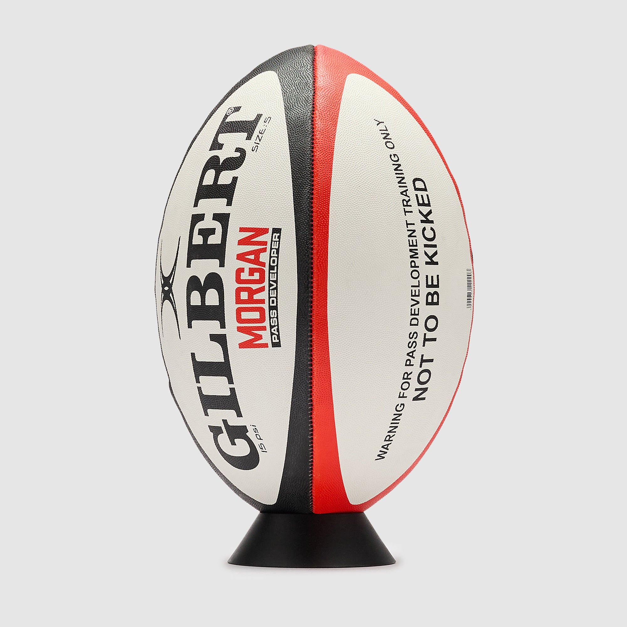 Gilbert Ball Morgan Pass Developer - White/Blue - Rugby Balls - Match