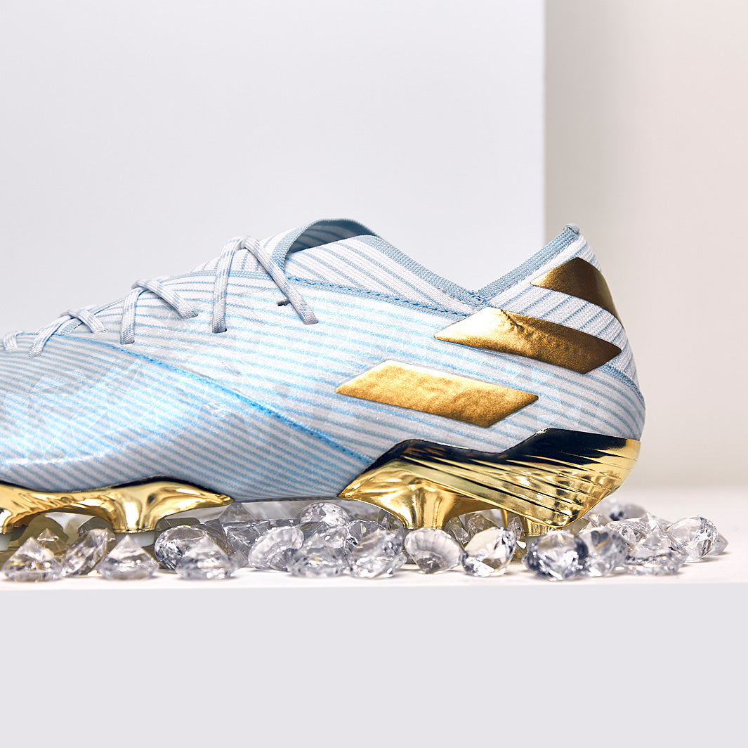 シューズ adidas Nemeziz Messi 19.1 FG 29cm adidas Nemeziz Messi 19.1 FG 15Y - Bold Aqua/Gold Metallic/White