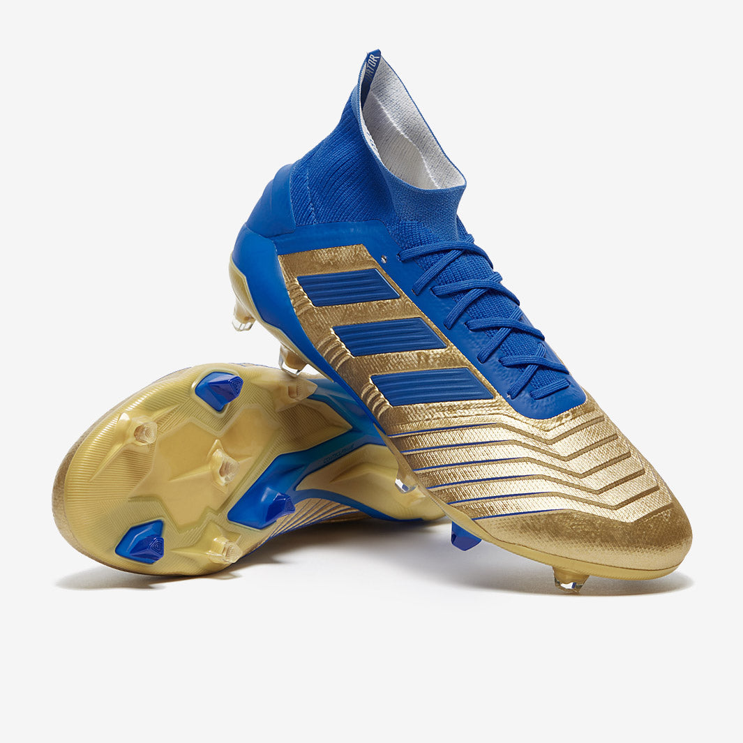 adidas Predator 19.1 FG - Gold Metallic/Blue/White - Firm Ground