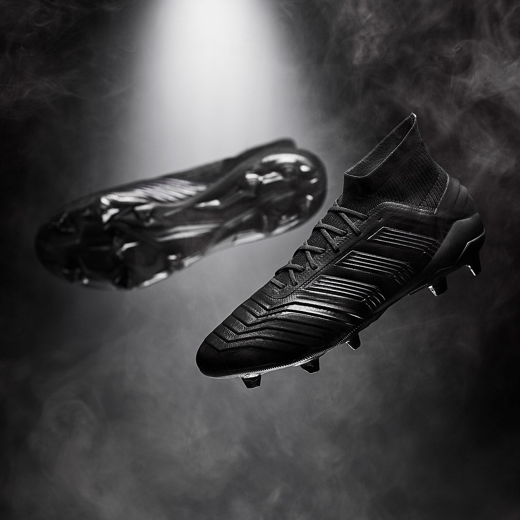 adidas Predator 19.1 Leather FG - Core Black - Firm Ground - Mens
