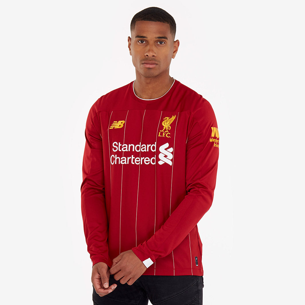 New Balance Liverpool FC 19/20 Home LS Shirt - Red - Mens Replica