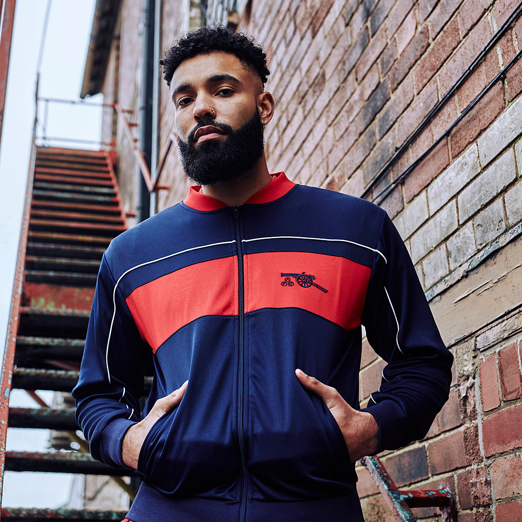 　ATP トラッカージャケット　ダークネイビー×赤　XL Arsenal Retro 1982 Track Jacket - Blue/Red/White