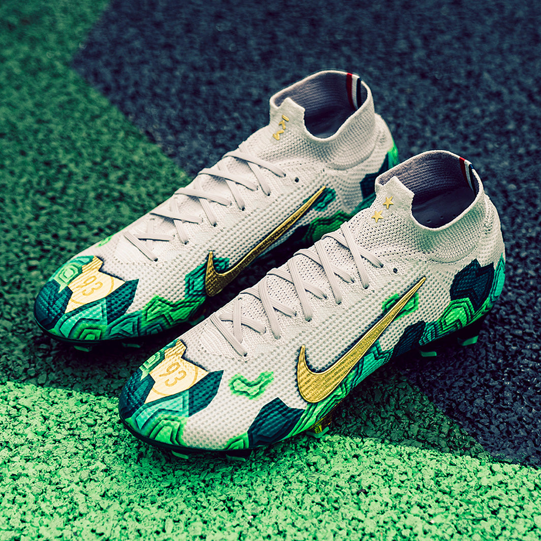 VII Superfly Mercurial Nike スーパーフライ　ムバッペ Nike Elite Grey/Gold Vast - Mbappé x FG シューズ