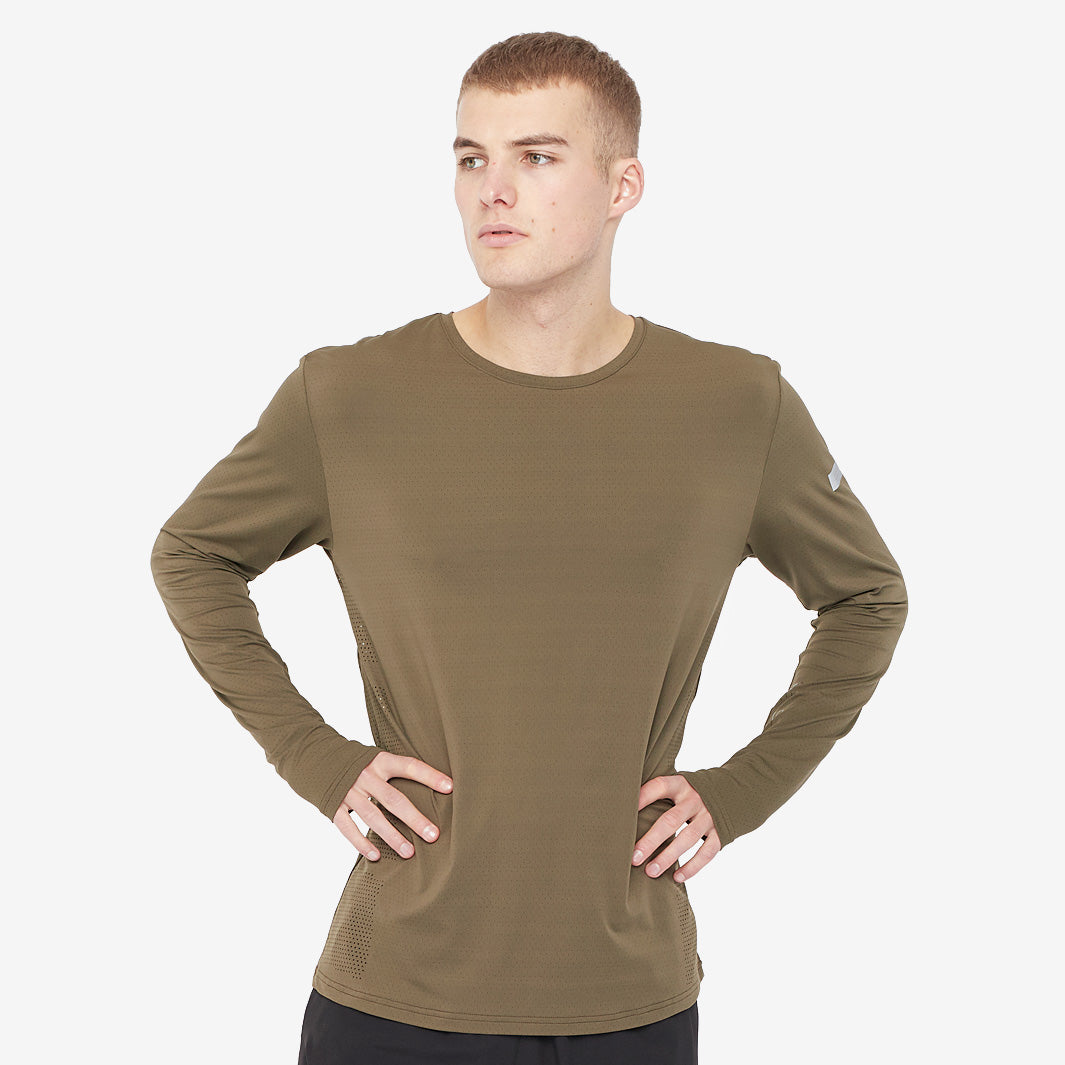 do sheer speed mens longsleeve top - be set free - khaki - Mens Clothing