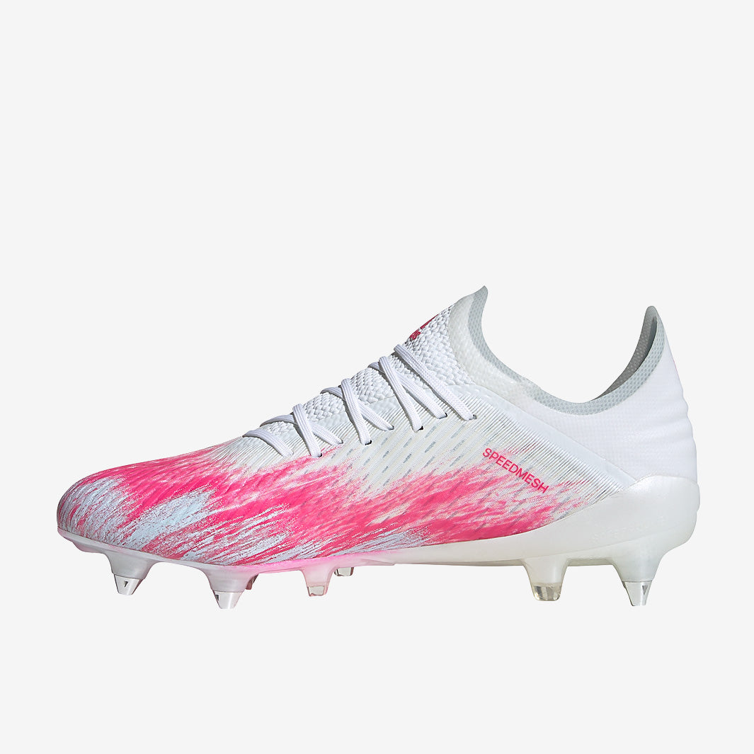 adidas X 19.1 SG - Footwear White/Core Black/Shock Pink - Soft