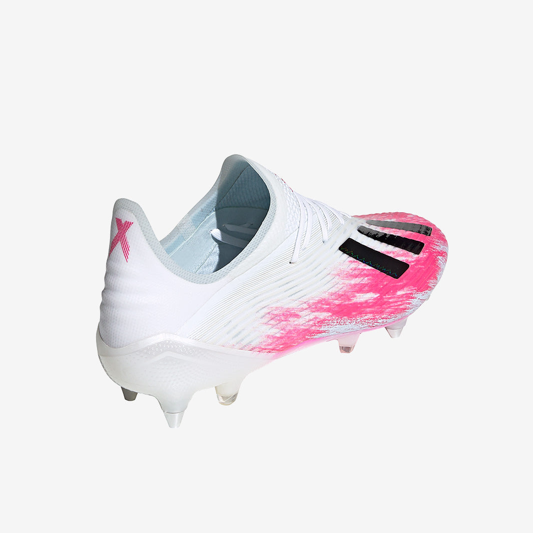 adidas X 19.1 SG - Footwear White/Core Black/Shock Pink - Soft