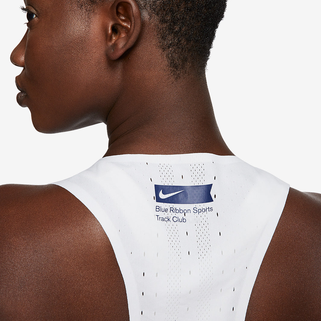 Nike Aeroswift Blue Ribbon Sports Singlet - White/Blue Void - Mens