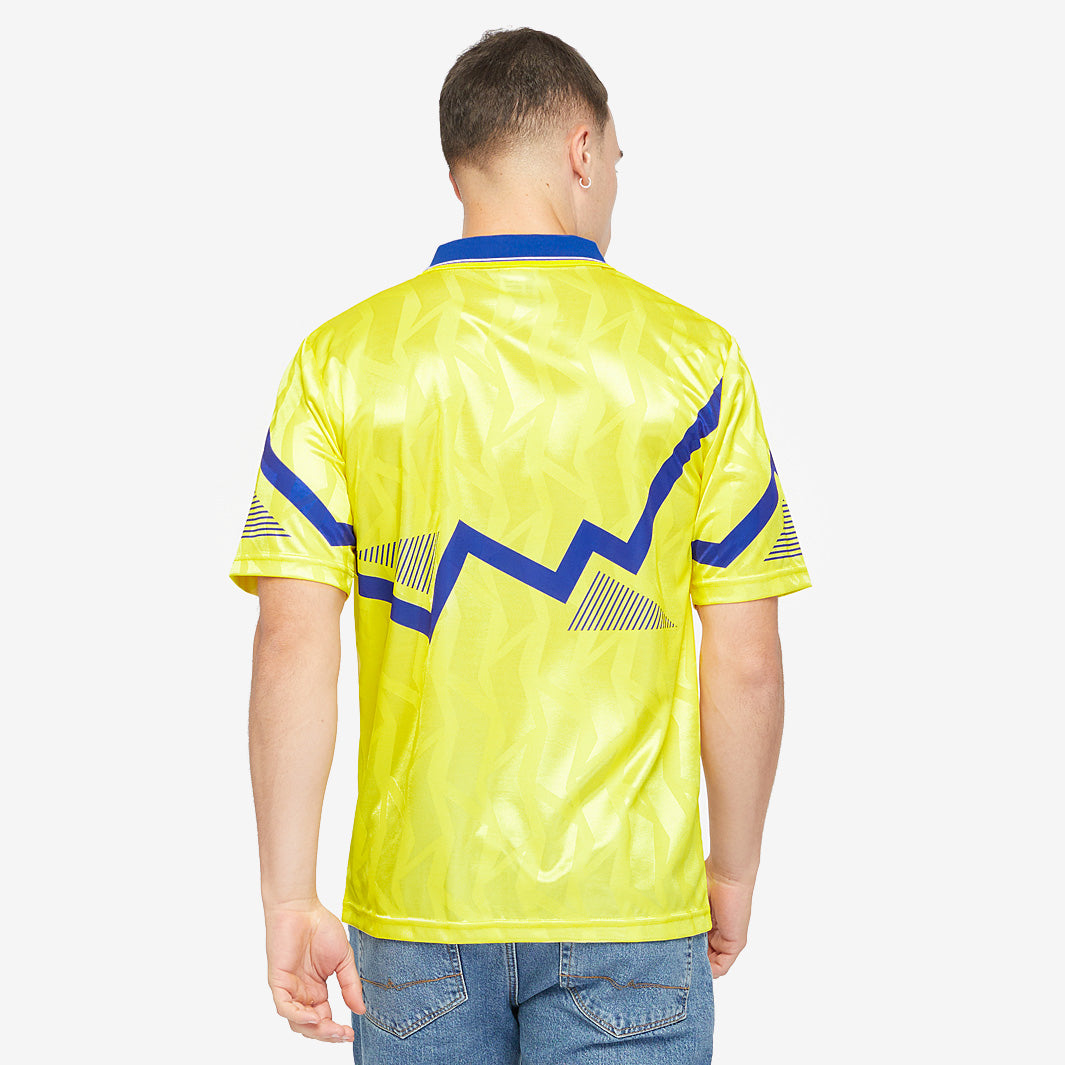 激レア！デッドストック 90s 英国製 W杯公式 ブラジルカラー シャツ L 黄 Score Draw Everton 1990 Away Shirt - Yellow/Blue - Mens Replica - Tops