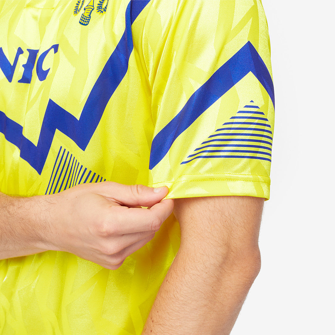 Score Draw Everton 1990 Away Shirt - Yellow/Blue - Mens Replica - Tops