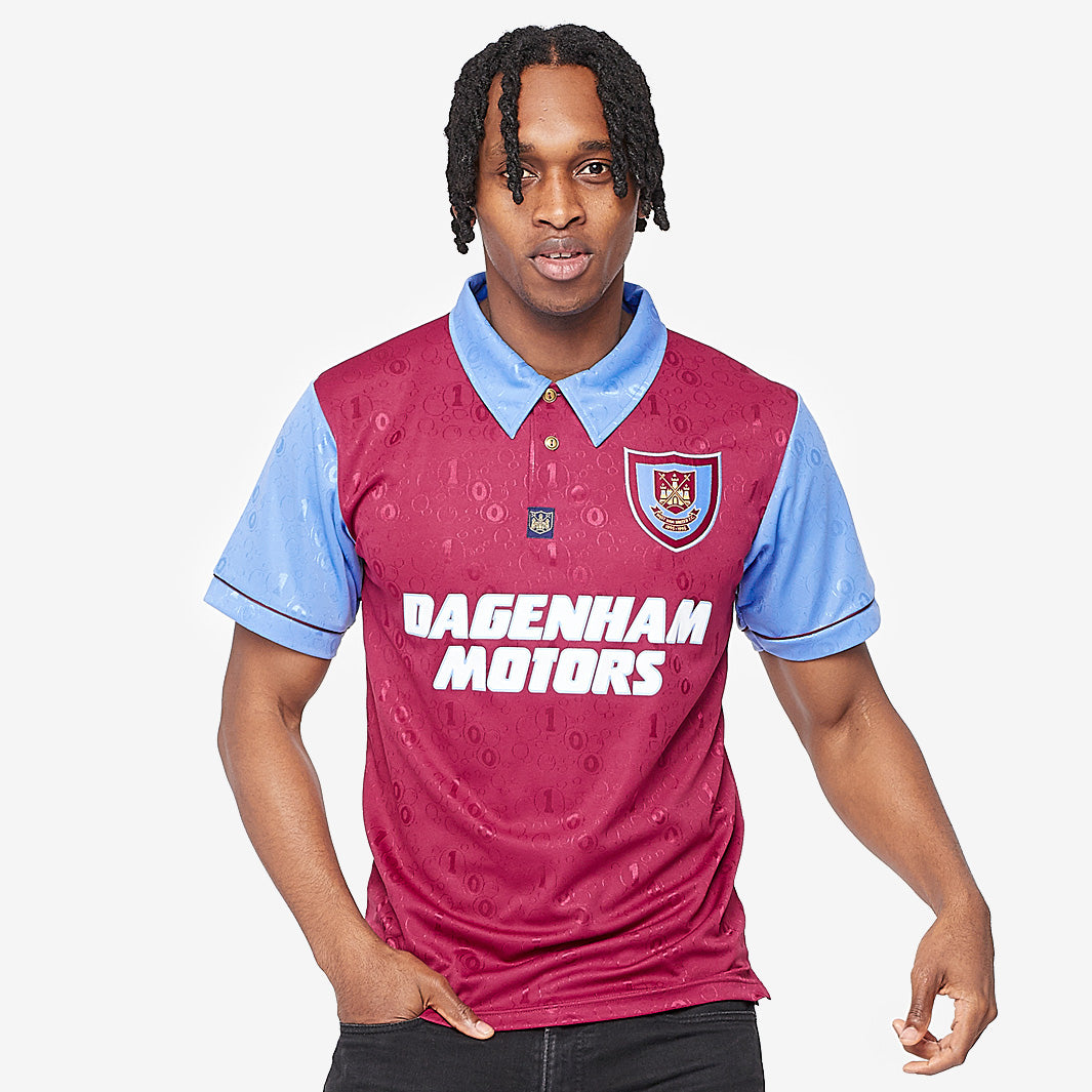 Score Draw West Ham United 1992 Bukta Shirt - Claret/Blue - Mens