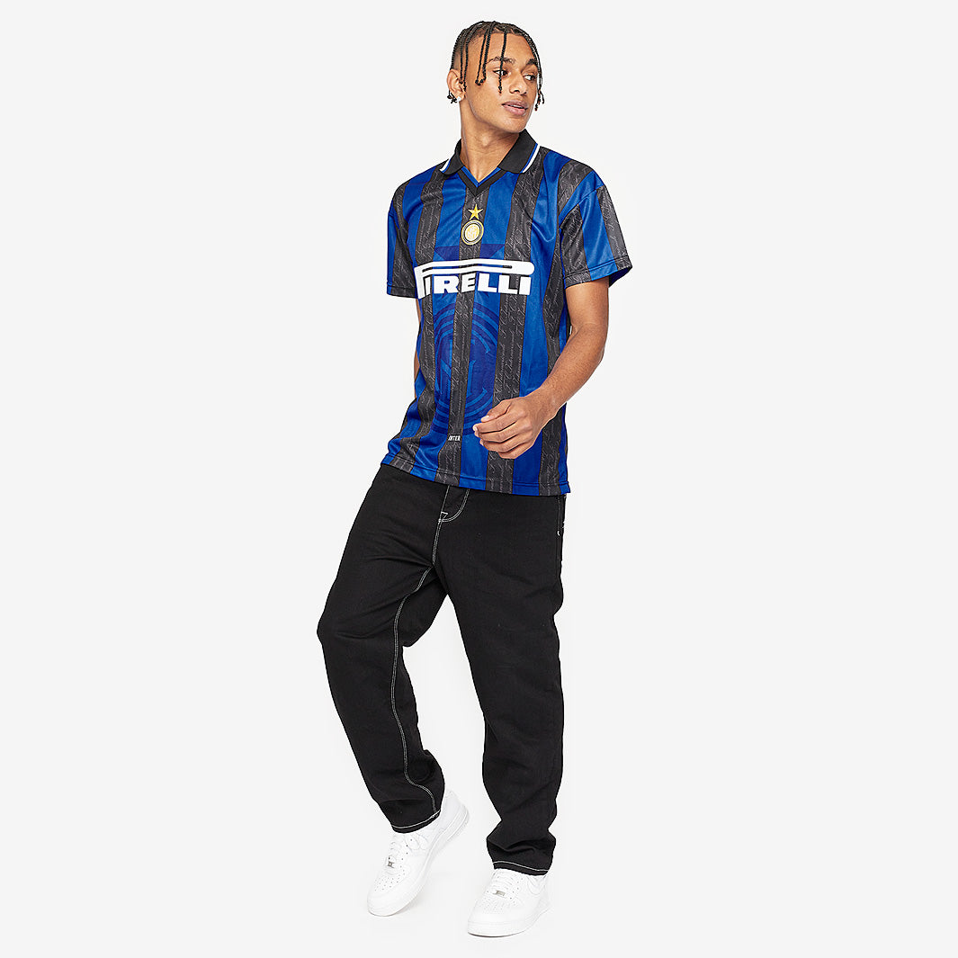 Score Draw Inter Milan 1998 Shirt - Blue/Black - Mens Replica - Tops