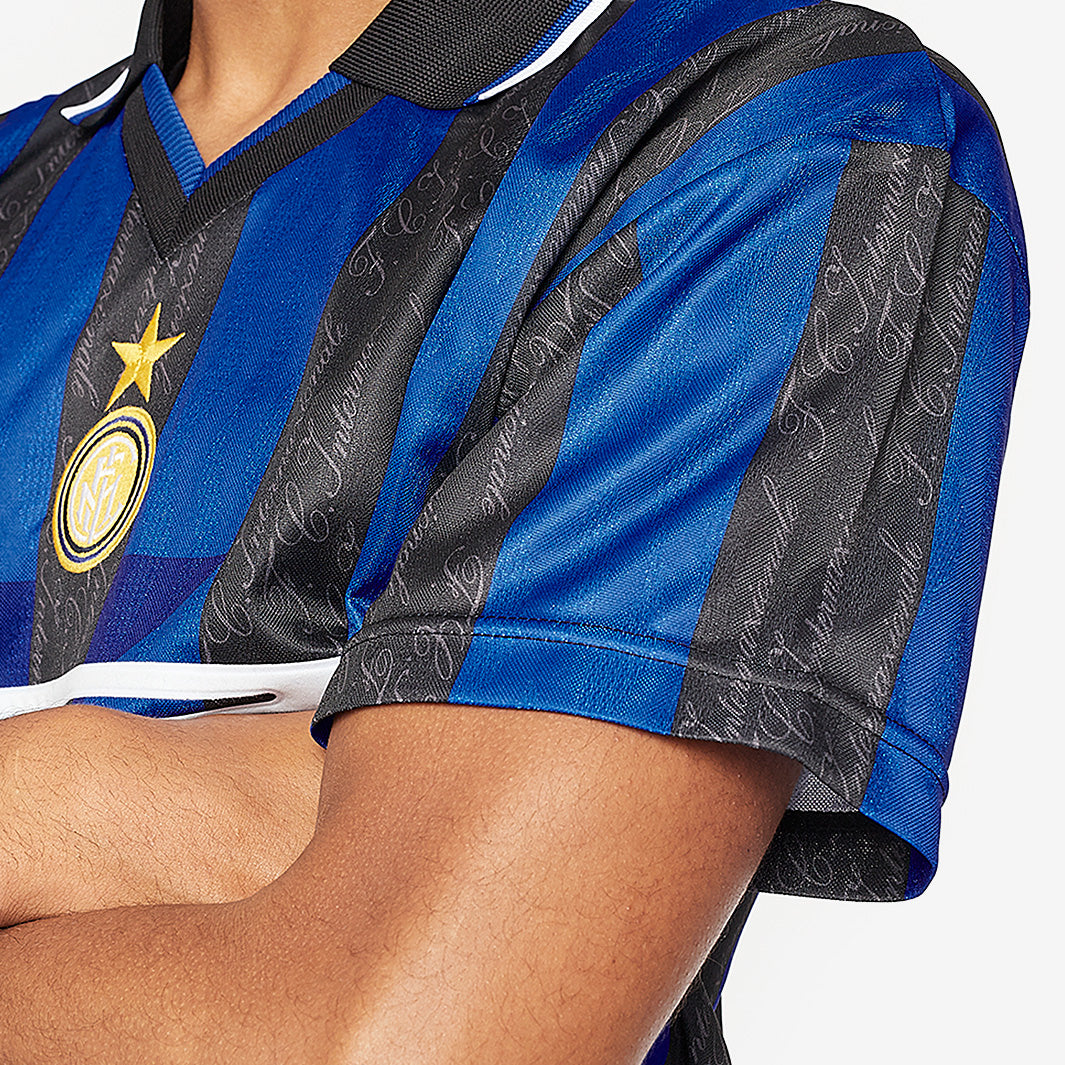 Score Draw Inter Milan 1998 Shirt - Blue/Black - Mens Replica - Tops