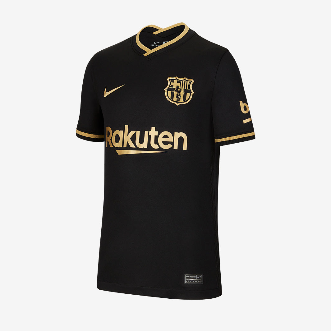 Nike FC Barcelona 20/21 Kids Away Stadium Shirt - Black/Metallic