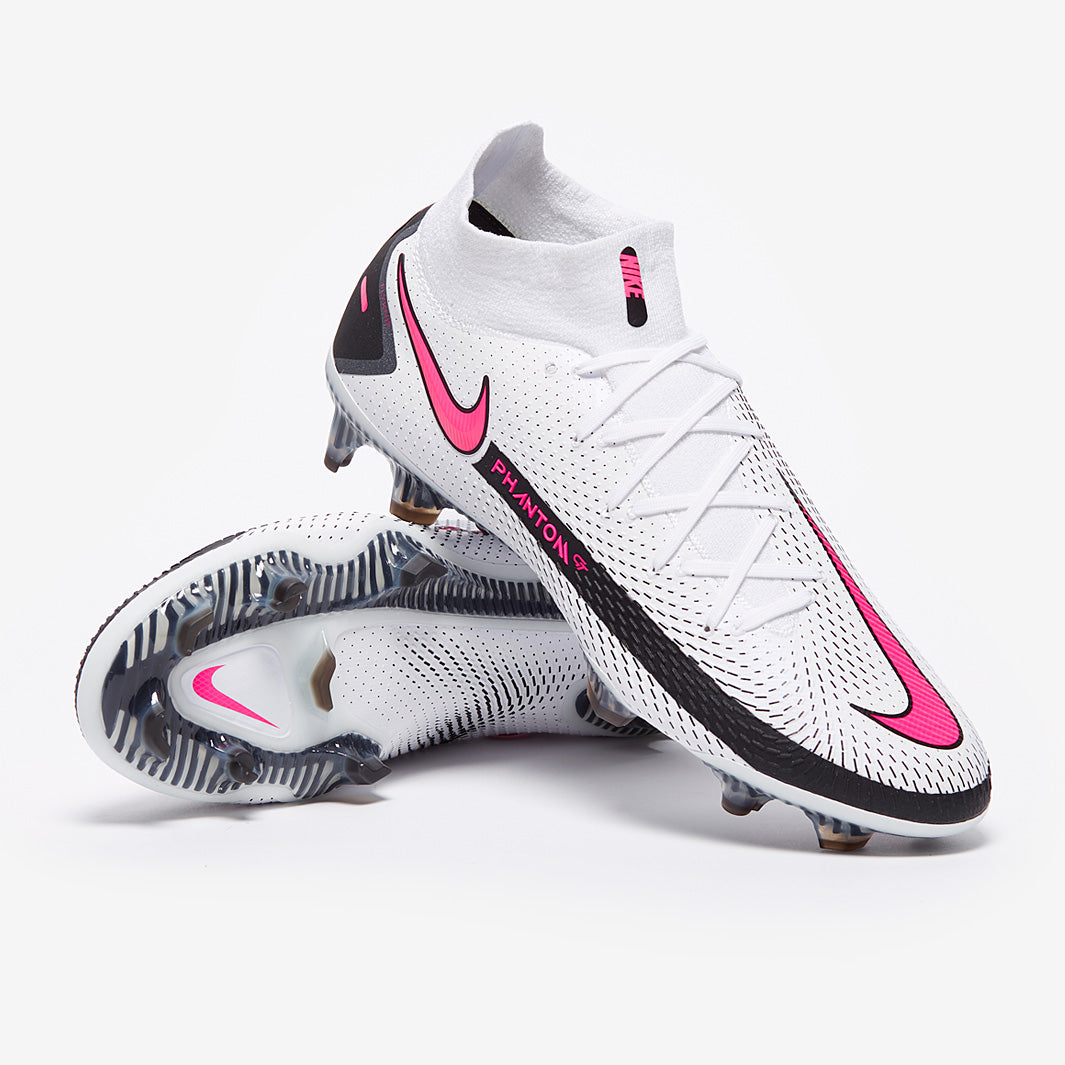 Nike Phantom GT Elite DF FG - White/Pink Blast/Black - Mens Boots