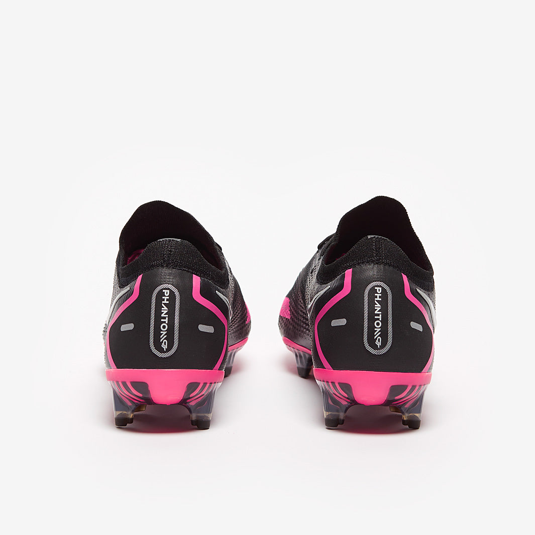 Nike Phantom GT Elite FG - Black/Metallic Silver/Pink Blast - Mens