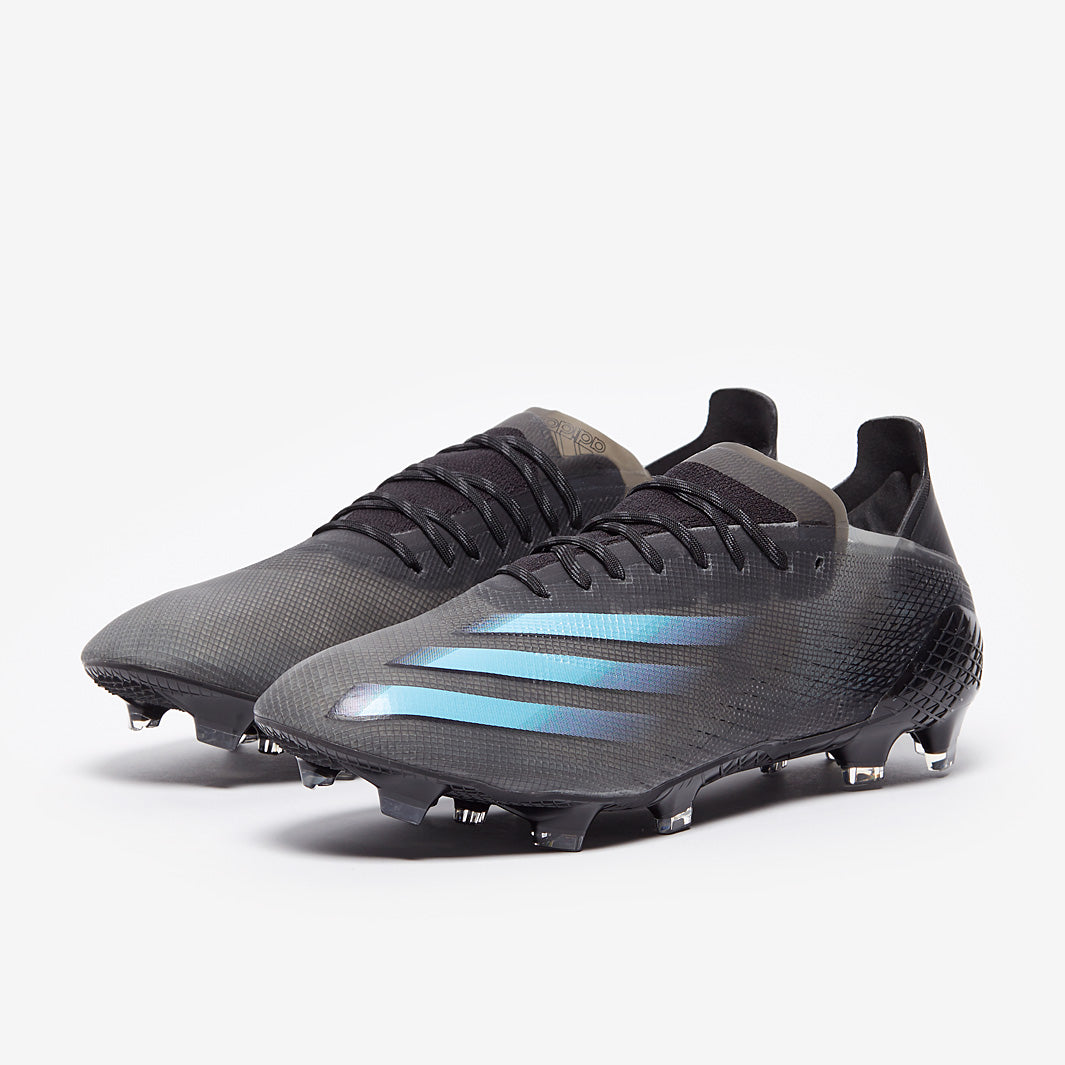 adidas X Ghosted .1 FG - Core Black/Signal Cyan/Grey Six - Firm