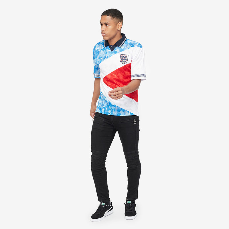 Angleterre - Euro's - Maillot de football rétro design - Bleu Angleterre - Euro's - Maillot de football rétro design - Bleu