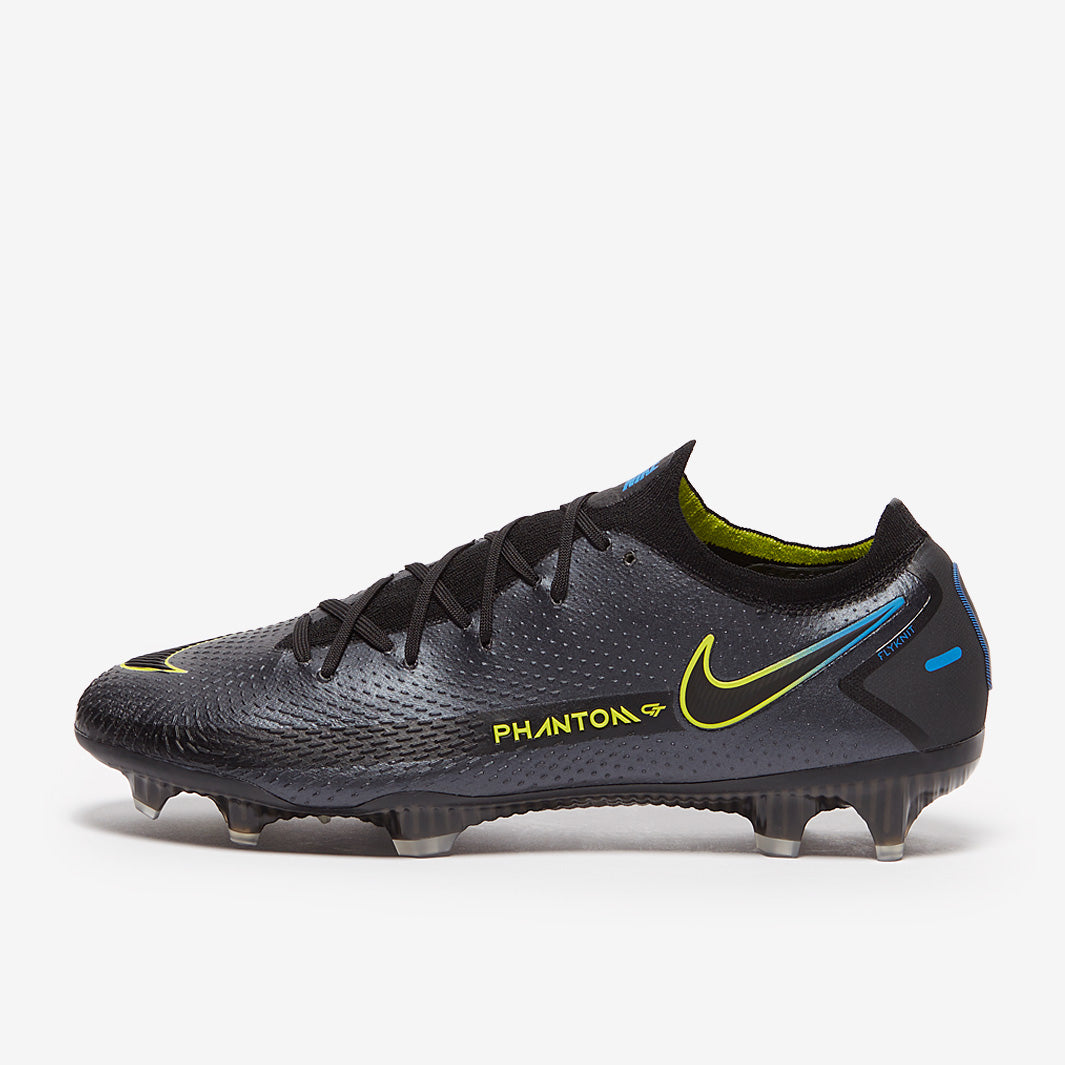 Nike Phantom GT Elite FG - Black/Cyber/Light Photo Blue - Firm