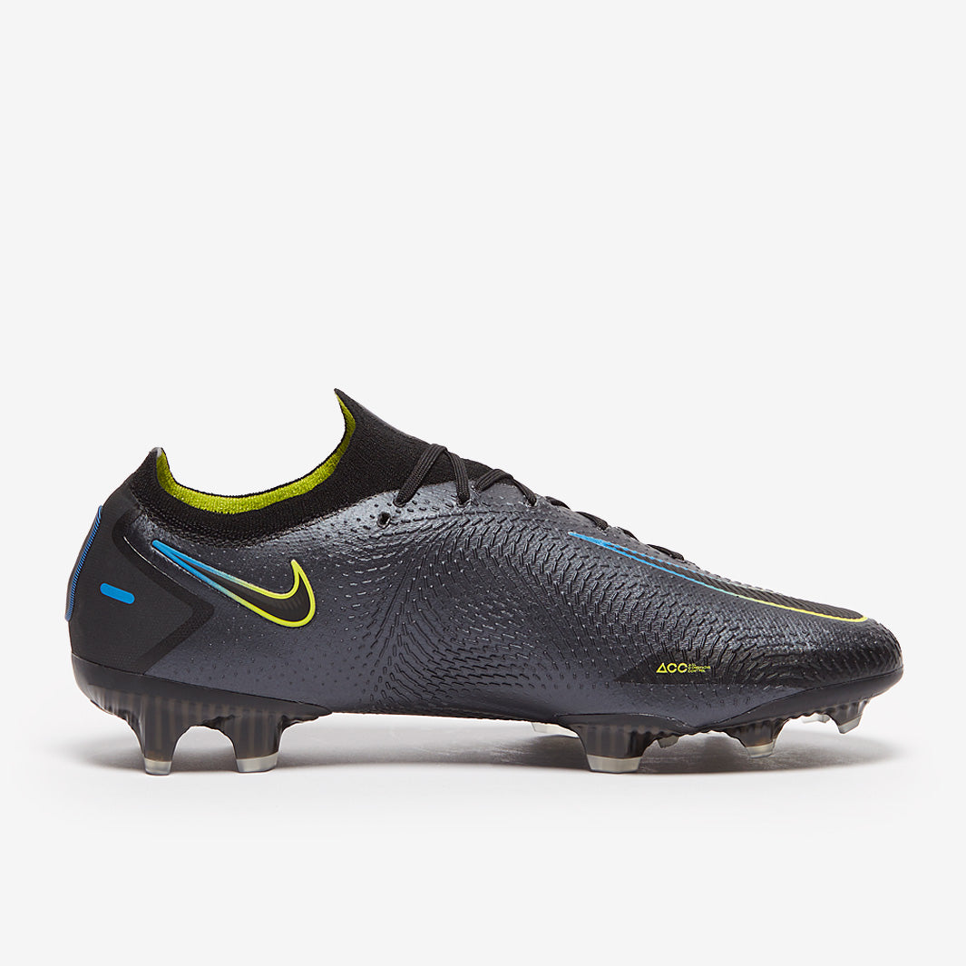 Nike Phantom GT Elite FG - Black/Cyber/Light Photo Blue - Firm