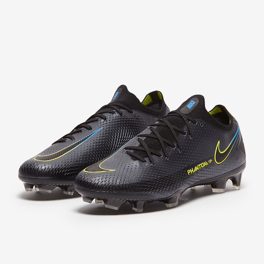 Nike Phantom GT Elite FG - Black/Cyber/Light Photo Blue - Firm