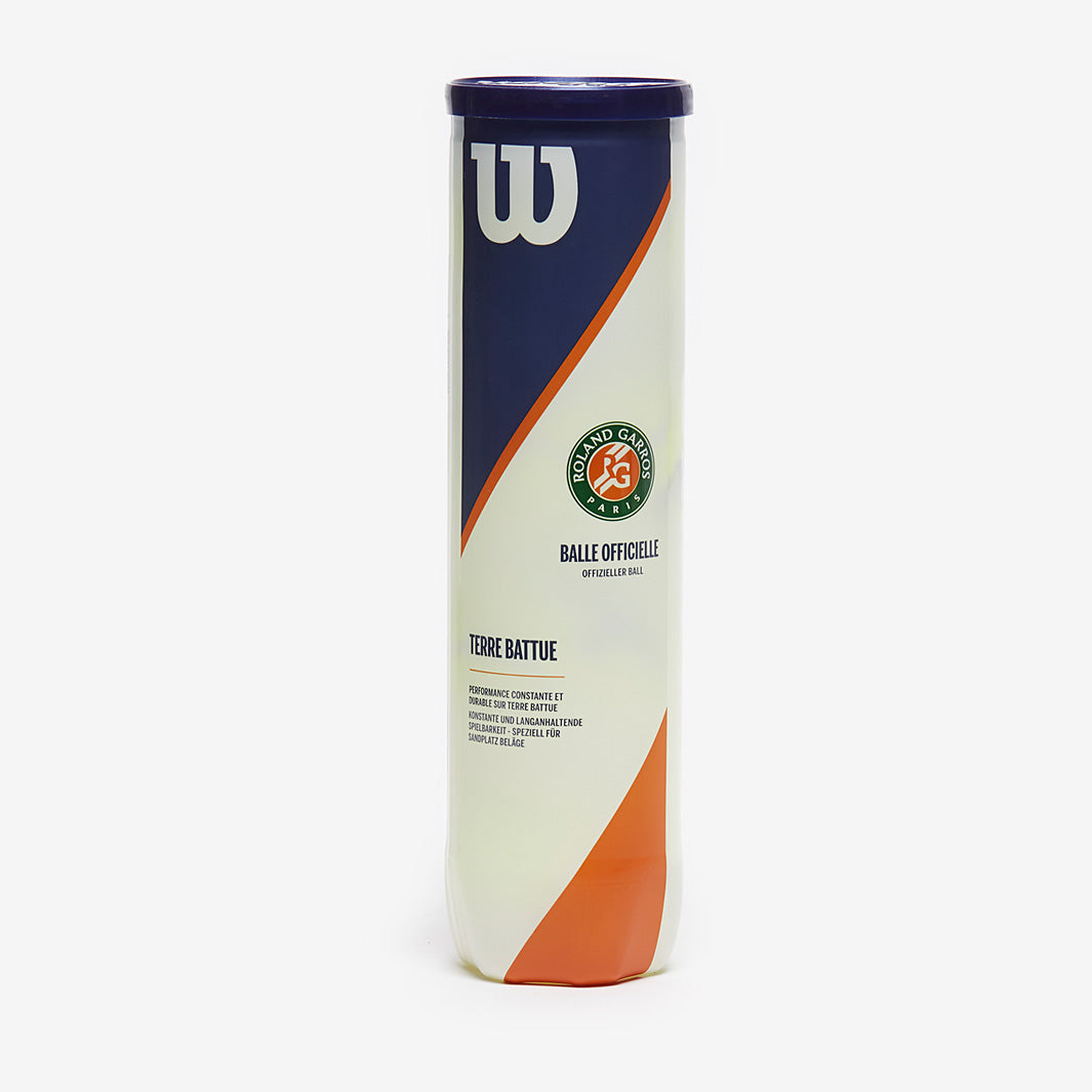 Wilson Roland Garros Clay Court 4 Ball Tube - Yellow - Tennis Balls