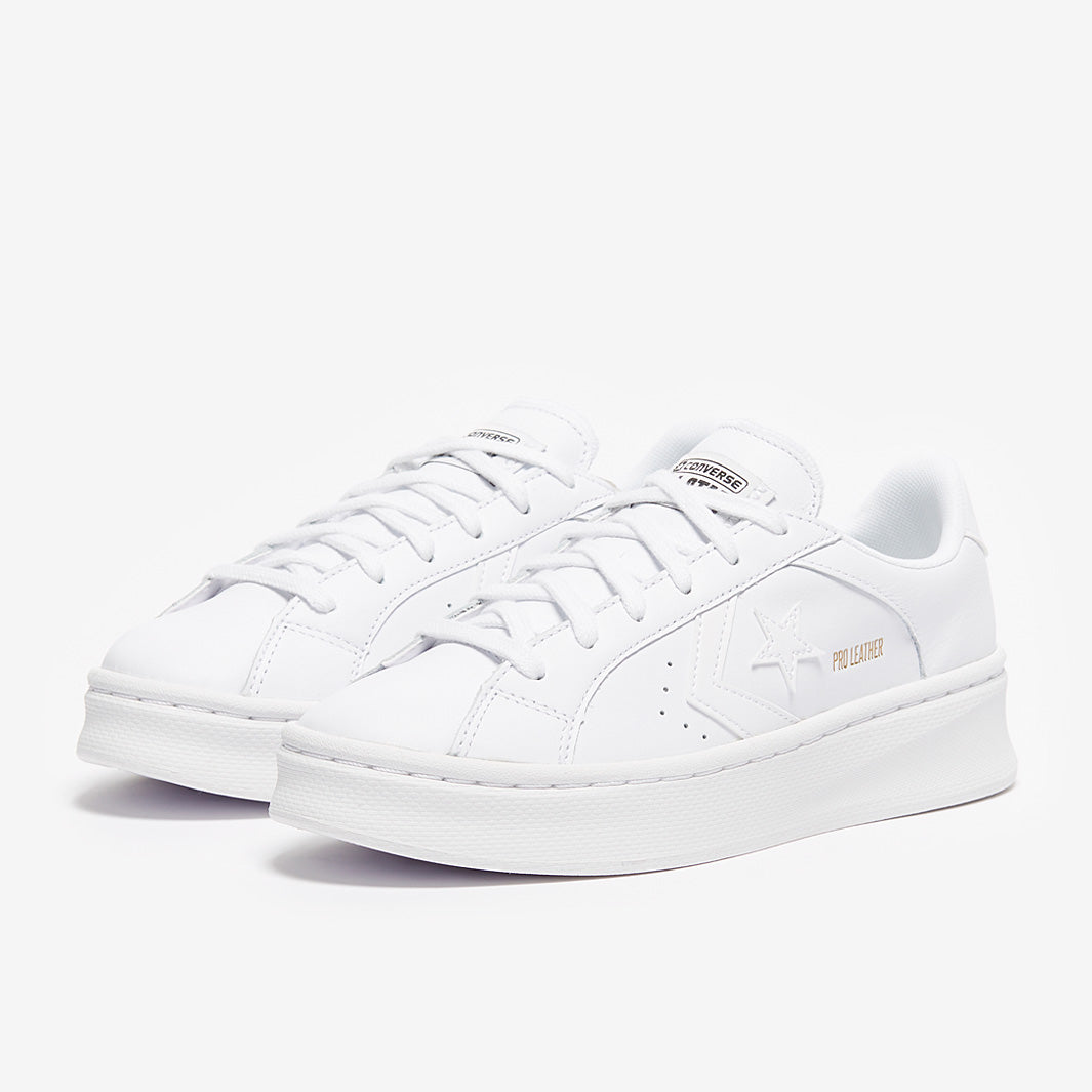 Converse Womens Pro Leather Lift - White/White/White - Trainers ...
