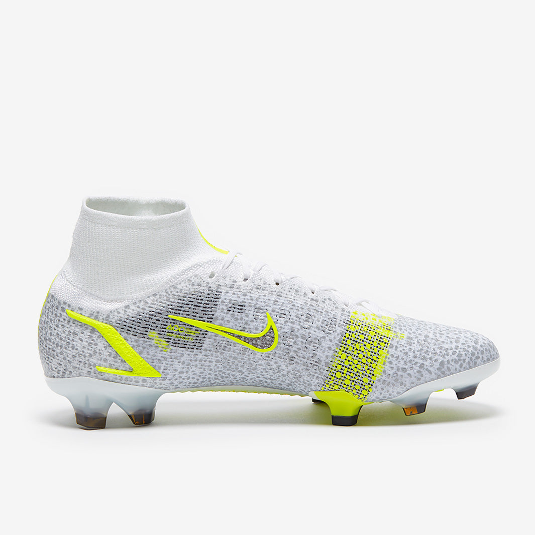 Nike Mercurial Superfly VIII Elite FG - White/Black-Metallic