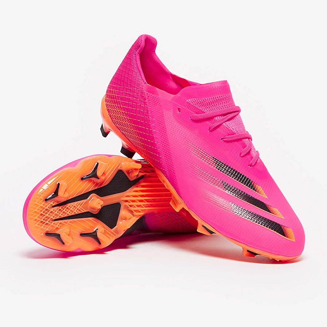 adidas Kids X Ghosted.1 FG - Shock Pink/Core Black/Screaming