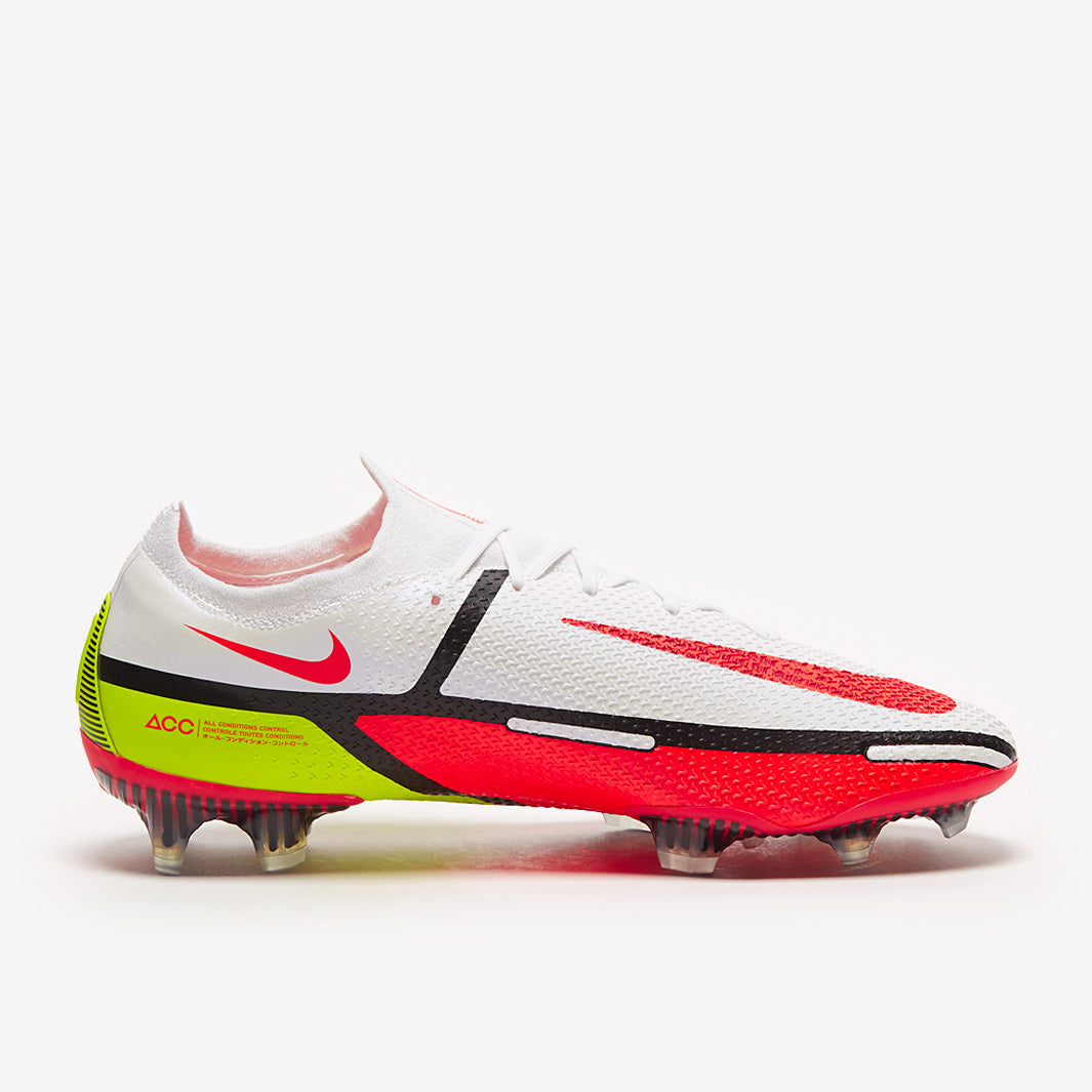 Nike Phantom GT II Elite FG - White/Bright Crimson/Volt-Black