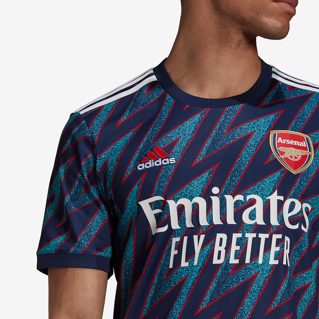 adidas Arsenal 21/22 Third Shirt - Mystery Blue - Mens Replica