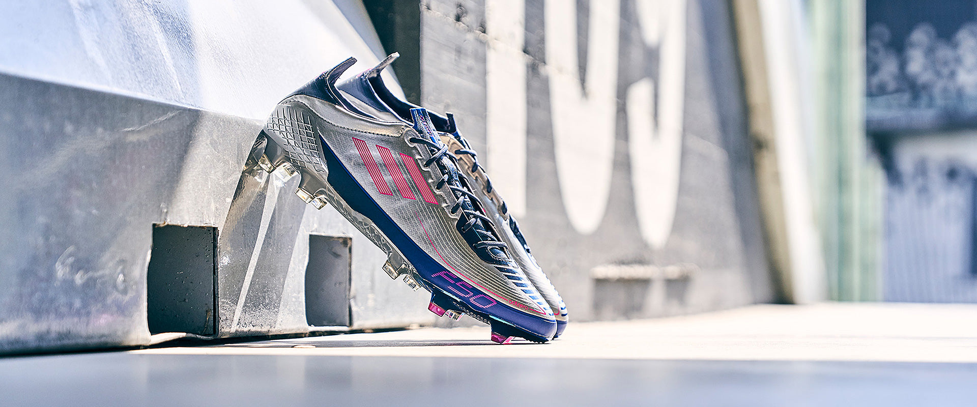 adidas F50 Ghosted UCL - Silver Metallic/Shock Pink/Collegiate