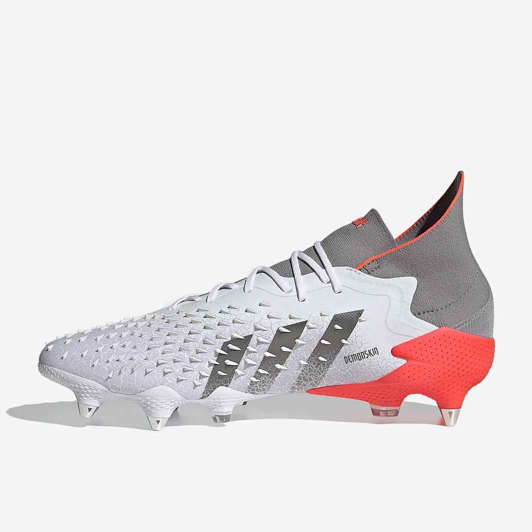 adidas Predator Freak .1 SG - White/Iron Metallic/Solar Red - Mens