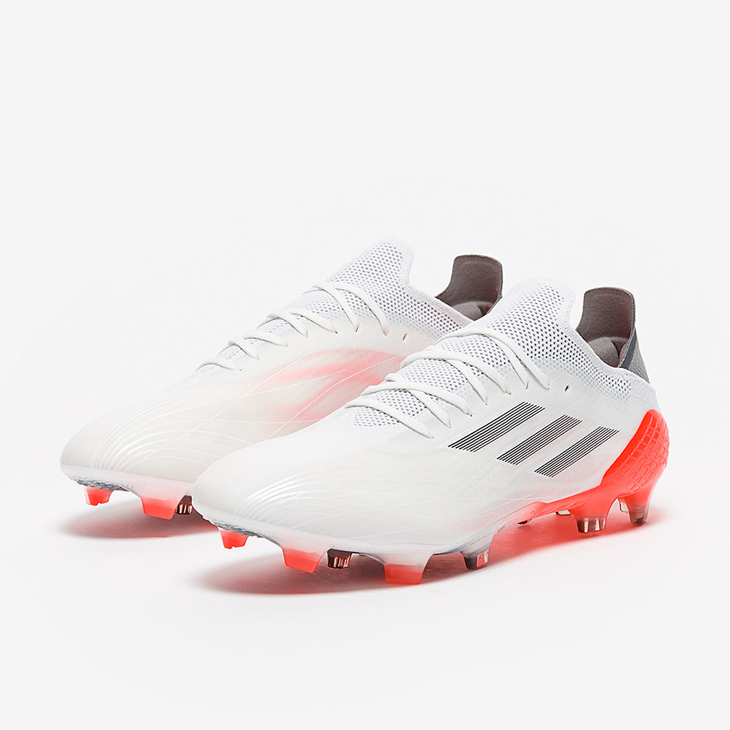 adidas X Speedflow .1 FG - White/Iron Metallic/Solar Red - Mens Boots
