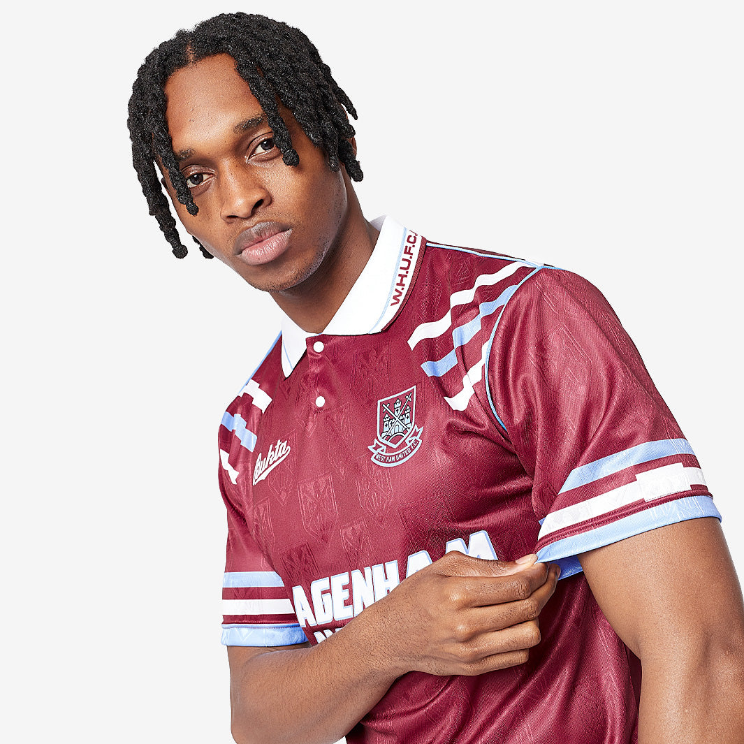 Score Draw West Ham United 1992 Bukta Shirt - Claret/Blue - Mens